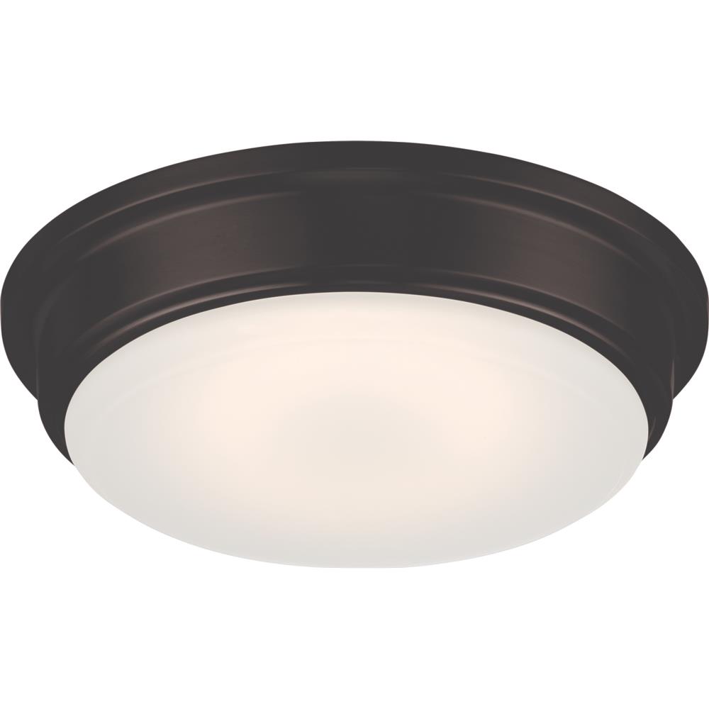 Nuvo Lighting 62/711  Haley - LED Flush Fixture with Frosted Glass in Mahogany Bronze Finish